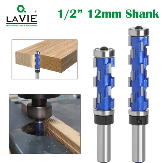 Lavie High Quality 12mm 1/2' Shank Spiral Flush Trim Router Bit for Woodworking